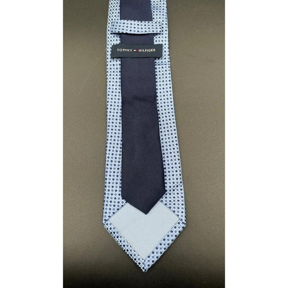 Set of 3 Mens Neck Ties Blue Burgundy Tommy Hilfiger English Laundry Umo Lorenzo
